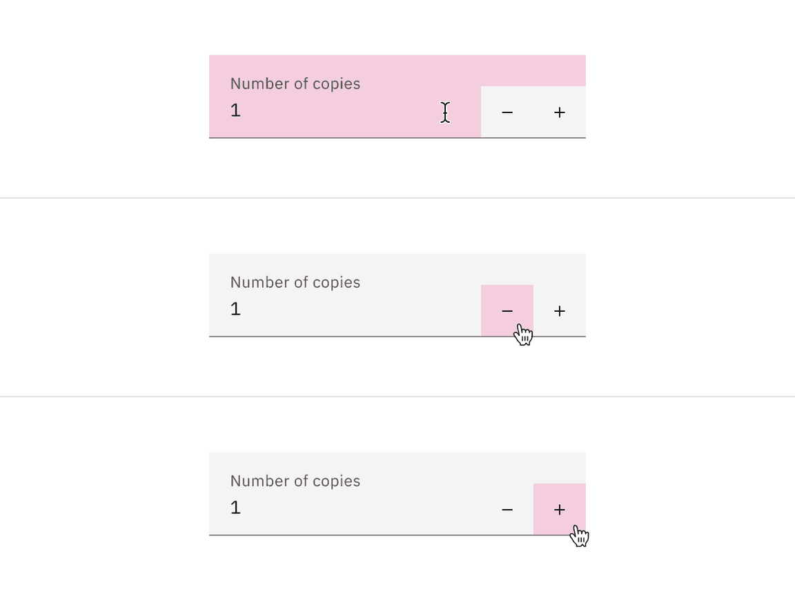 Fluid number input mouse and keyboard interactions